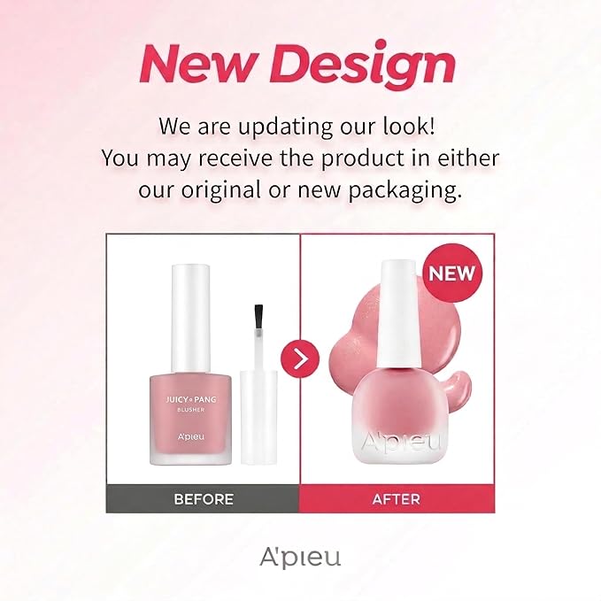 A'PIEU Juicy-Pang Water Blusher [PK02] – Fruity Liquid Blush for Cheeks, Buildable & Blendable Color, Hydrating Dewy Finish with Fruit Extract Blend & Rose Flower Water, 0.31 fl oz