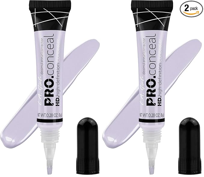 L.A. Girl HD Pro.Conceal, Lavender Corrector GC993 (Pack of 2)