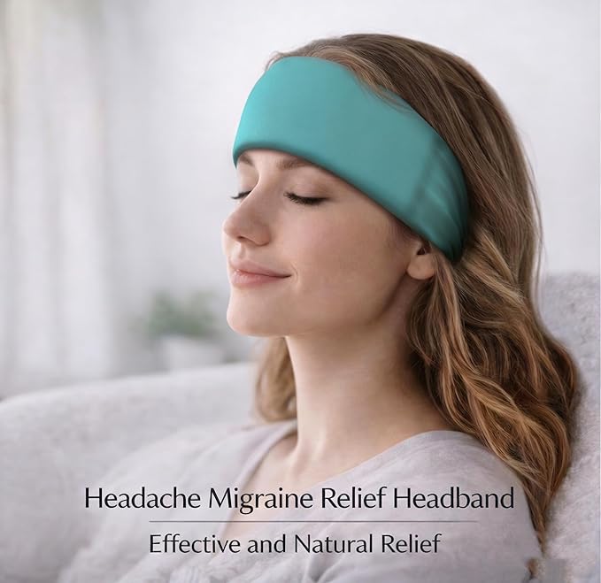Migraine Relief Cap - Cooling Headache Ice Pack Mask Headband - Cold Gel Head Hat Neck WrapEye Mask - Soothing Relief Products for Hangover, Stress & Tension - Thoughtful Gifts