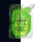 Face Body Glitter Gel Shimmer Makeup for Hair Clavicle Arm Nail Eyeshadow, Long Lasting Waterproof Holographic Mermaid Sequins for Outfit Rave Festival Party, 1.35oz, Luminous Green