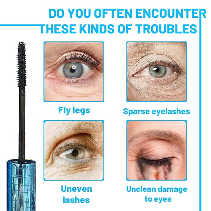 Mascara for Older Women 60 Plus, Mascara for Women over 60 with Thinning Lashes, Waterproof Hypoallergenic Tubing Mascaras Black Volume and Length for Sensitive Eyes (1 Pack)