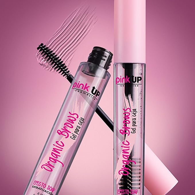 PINK UP Organic Brows| Eyebrow Gel | Brow Gel| Clear Mascara | Transparent gel to comb the eyebrows| Provides definition and volume| Maximum fixation| Model PKOE01