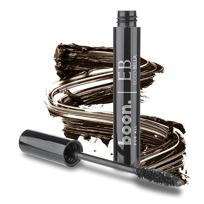 Ecco Bella Natural Vegan Mascara | Pure Formula for Soft, Natural Looking Lashes, Perfect for Sensitive Eyes | Made in USA | Brown, 0.38 oz.