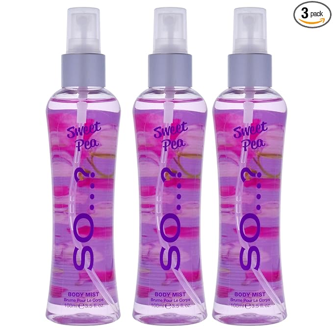 Sweet Pea Body Mist by So…? for Women - 3.5 oz Body Mist - Pack of 3