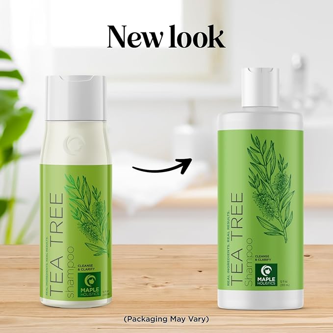 Clarifying Shampoo for Build Up & Oily Hair - Tea Tree Shampoo for Men and Women with Rosemary Essential Oil for Oily Hair and Scalp - Color Safe Vegan Sulfate Silicone & Paraben Free (12 Fl Oz)