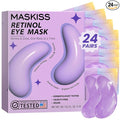Maskiss Retinol Under Eye Patches (24 Pairs), Purple Eye Masks for Dark Circles, Puffy Eyes & Wrinkles, Firming Collagen Eye Patches, Vegan Cruelty-Free Skincare Gifts for Women