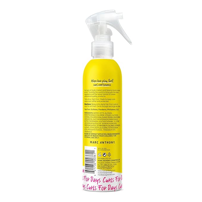 Marc Anthony Leave-In Conditioner, Strictly Curls - Shea Butter, Vitamin E & Avocado Oil Softens & Defines Coarse Curls - Sulfate-Free Anti-Frizz Styling Product For Curly, & Wavy Hair (Pack of 2)