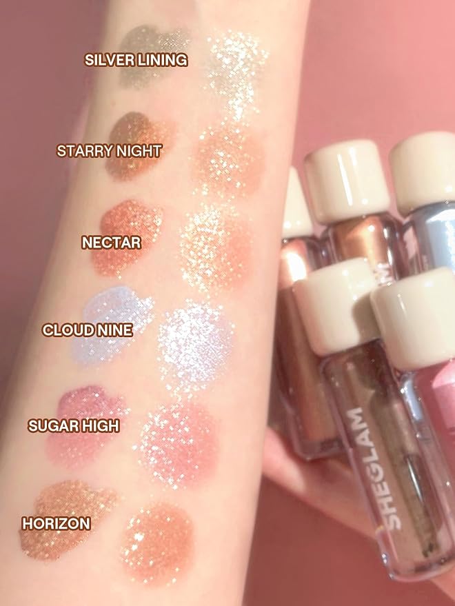 SHEGLAM Airglow Eye Tint 16 Hours Long-Lasting Liquid Eyeshadow Shimmer High-Impact Color Single Eyeshadow - Starry Night