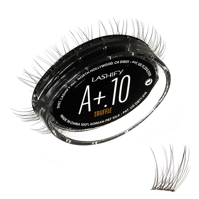 Lashify Amplify Plus+ 10mm Eyelash Extensions Refill in Truffle Color, Easy DIY False Lashes for the Most Delicate, Natural and Long Lasting Look