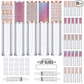 AMORIX 25 Pack Diamond Lip Gloss Tubes with Wand 5ml Empty Rhinestone Lip Gloss Containers Cute Lipgloss Bottles Crystal Lip Gloss Supplies Kit + 2pcs Syringes + Labels for DIY Lip Gloss Base