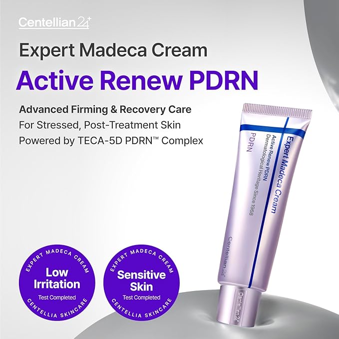 CENTELLIAN 24 Madeca Cream Active Renew PDRN Taehyun Edition 1.69 fl oz + TECA Retinolsom 0.2 Firming Serum 1.01 fl oz, Korean Skincare, Elasticity, Firming, Hydration, Sensitive Skin Care