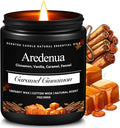 Caramel Cinnamon Luxury Candle - Rich Gourmand Scent, 7oz Natural Soy Wax, Hand-Poured Cozy Home Scented Candle - Elegant Home Fragrance for Living Room, Dinner Party & Self-Care Indulgence