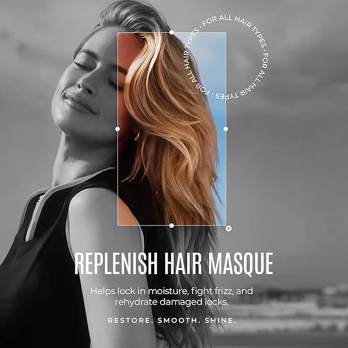 Malibu C Replenish Hair Masque - Travel Size Ultra Hydrating Deep Conditioner for Hair Repair - Reparative Formula with Avocado Oil for All Hair Types, 3.4oz