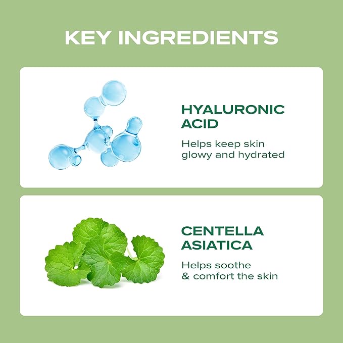 Calming Serum, Soothing and Hydrating Serum for All Skin Types with Hyaluronic Acid, Centella Asiatica and Panthenol, Korean Skincare for Glass Skin, 1.01 fl oz (30 ml)