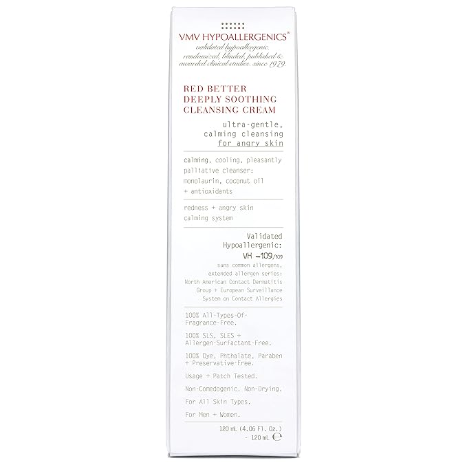 VMV Hypoallergenics Red Better Deeply Soothing Cleansing Cream, 4.06 Fl Oz