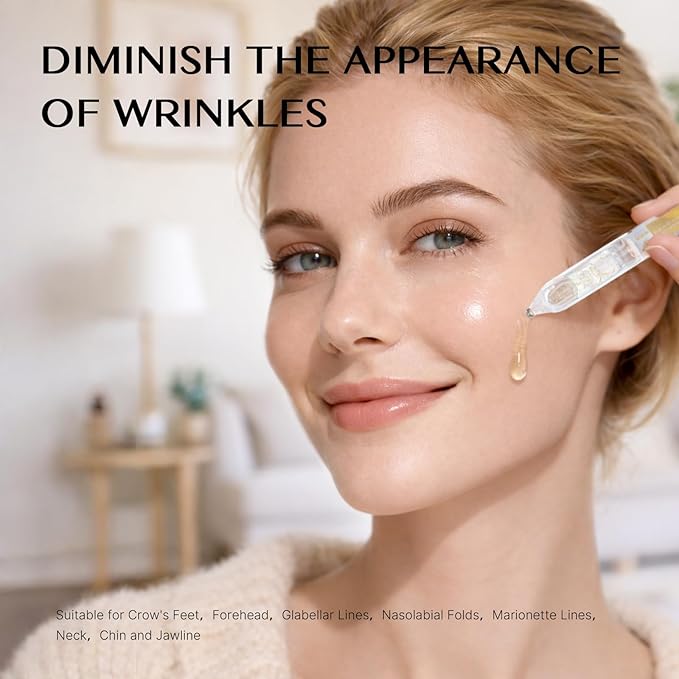 Silk Peptide Lifting Serum, Anti-Aging Hydrating Ampoule, Multi-Peptide Complex, Collagen, Niacinamide, 4D Hyaluronic Acid for Wrinkles, Fine Lines & Radiance