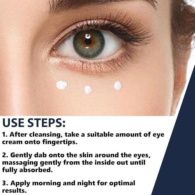 3% Caffeine Eye Cream for Dark Circles Puffiness & Bags Under Eyes Night Cream (3 Pack 15g Each)