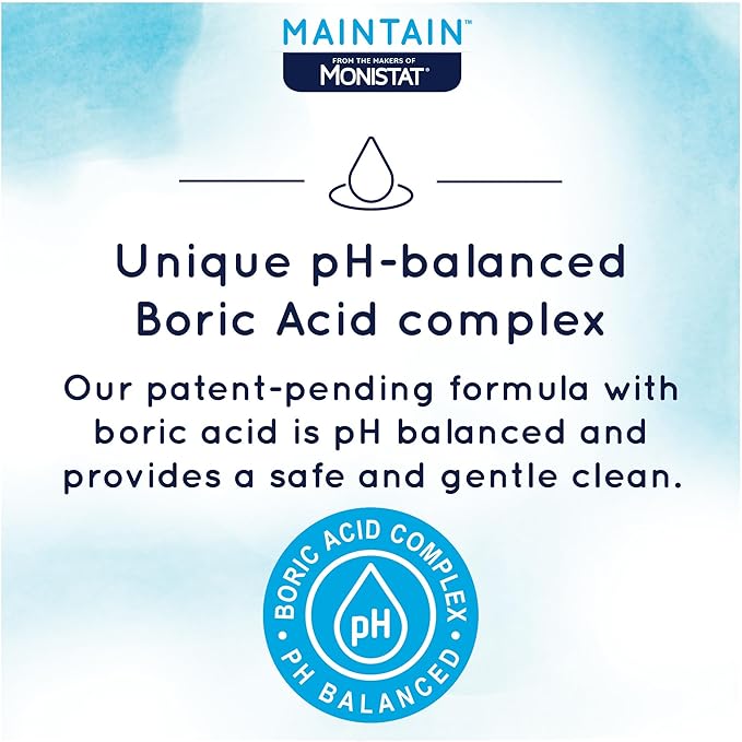 Monistat Boric Acid Feminine Wash, Fragrance-Free Intimate Wash for Women with Gentle pH-Balanced Formula, 10 Fl Oz, Pack of 3