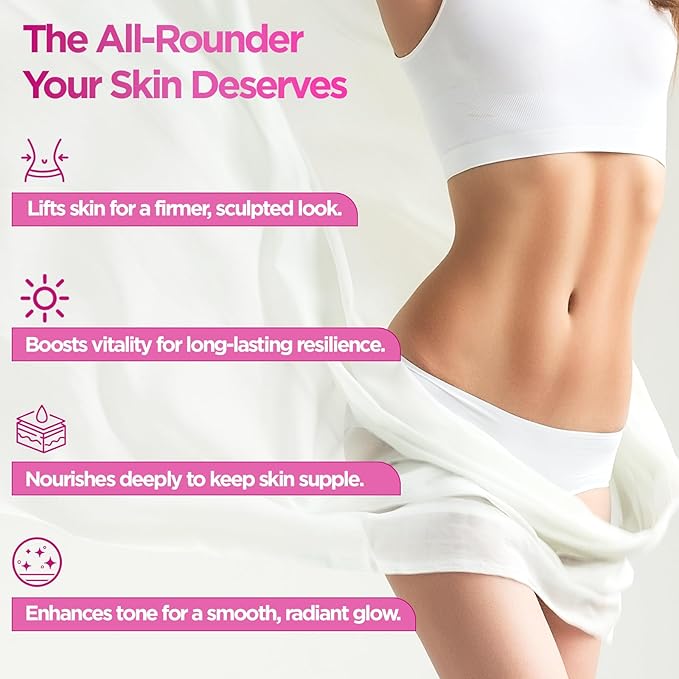 Firming Smoothing Body Cream – Targeted Anti-Cellulite & Skin Sagging Care, Advanced Tightening Cream for Thighs, Stomach & Butt | Visible Lifting, Sculpting & Anti-Aging Moisturizer