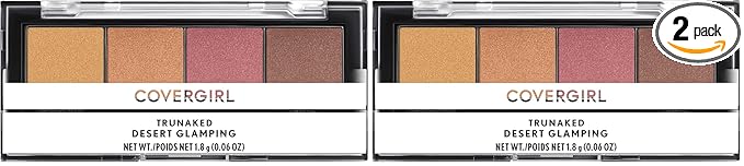 COVERGIRL Trunaked Quad Eyeshadow Palette, Glamping, Desert Glamping, 0.06 Ounce (Pack of 2)