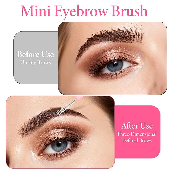 100 Pcs Micro Eyebrow Brush with Cap, Disposable Eyelash Brushes Brow Lamination Brush, Brow Lamination Supplies, Multi Function Micro Brushes, Suitable for Eyelash and Eyebrow Extension Tools