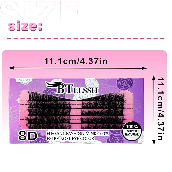 3D False 24 PAIR Eyelashes Cross Fluffy Natural Look PACK Volume Fluffy Natural Faux Mink Lashes