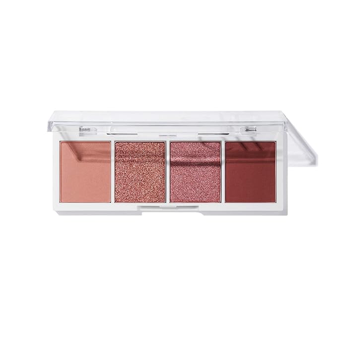 e.l.f. Creamy Blendable/Ultra-Pigmented/Easy to Apply/Matte & Shimmer Bite-Size Eyeshadows, Berry Bad, 0.12 Oz