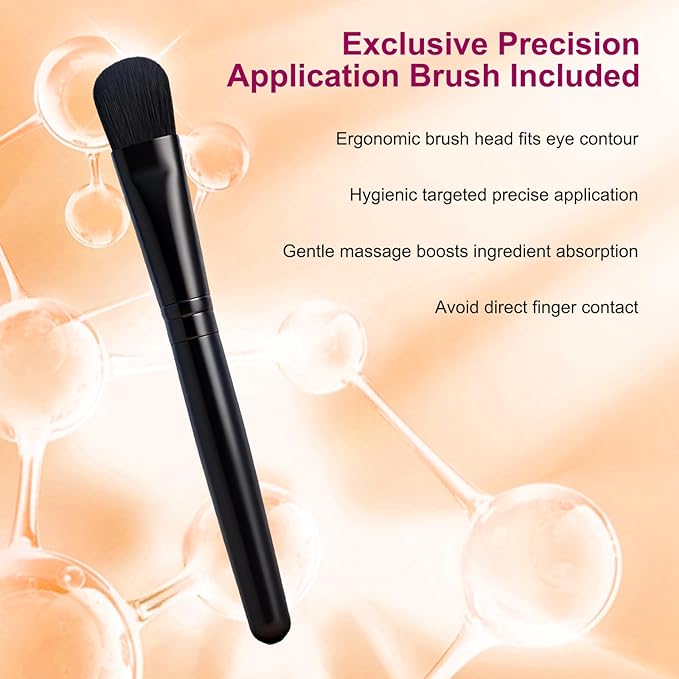 Instant Firm Eye Tighter, Under Eye Treatment for Bags, Wrinkles, Puffiness & Dark Circles, Anti-Aging Under Eye Cream with Precision Application Brush | All Skin Types （1）