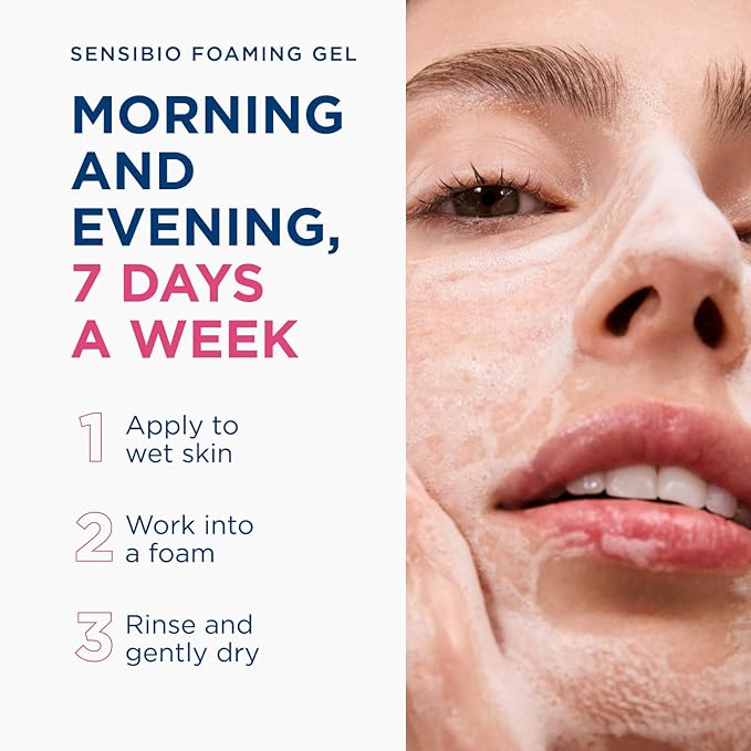 Bioderma Sensibio Foaming Gel Gentle Face Cleanser, Cleansing and Makeup Removing Refreshing Feeling for Sensitive Skin, Unscented, 16.9 Fl Oz
