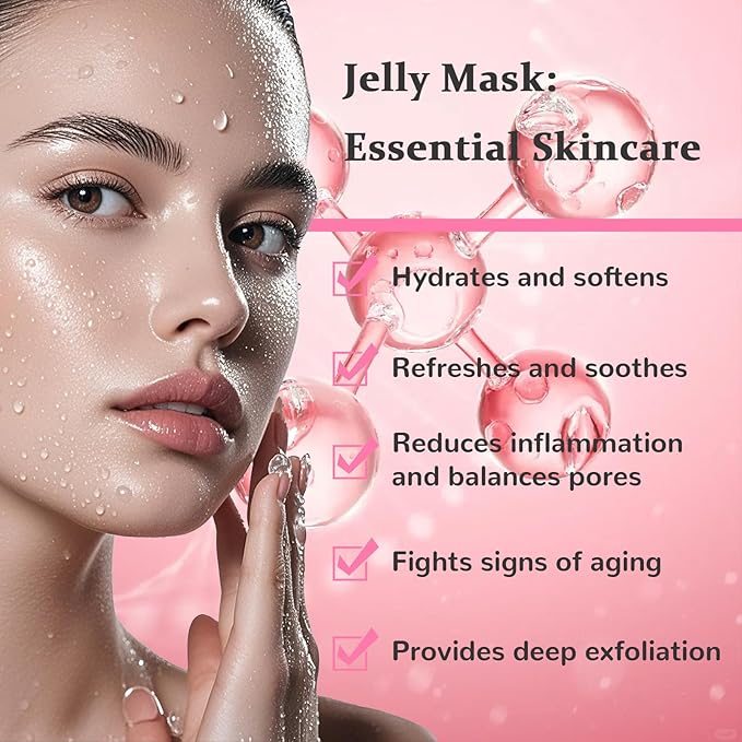 Salmon DNA Mask – PDRN Pink Collagen Jelly Face Mask, Peel Off Hydroplastic Gel for Face & Vajacial Care