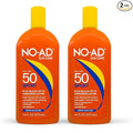 NO-AD SPF 50 SPORT Sunscreen Lotion | Hypoallergenic | Broad Spectrum UVA/UVB Protection | Water Resistant | Octinoxate & Oxybenzone Free with moisturizing Vitamin E and Aloe 16oz | Pack of 2