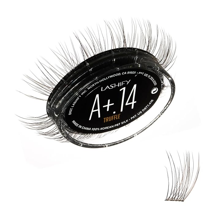 Lashify Amplify Plus+ 14mm Eyelash Extensions Refill in Truffle Color, Easy DIY False Lashes for the Most Delicate, Natural and Long Lasting Look