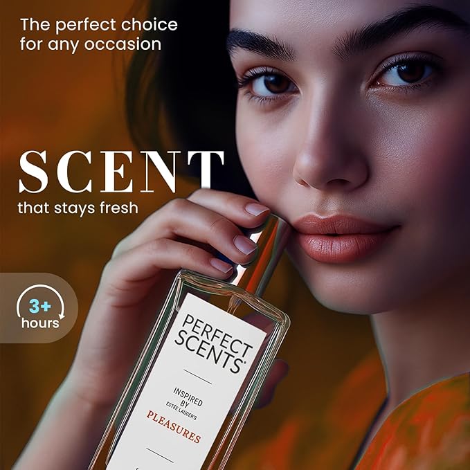 Perfect Scents Fragrances, Inspired by Estee Lauder’s Pleasures, Women’s Eau de Toilette, CLEAN, Vegan, Paraben-Free, Phthalate-Free, Never Tested on Animals, 3.4 Fluid Ounces