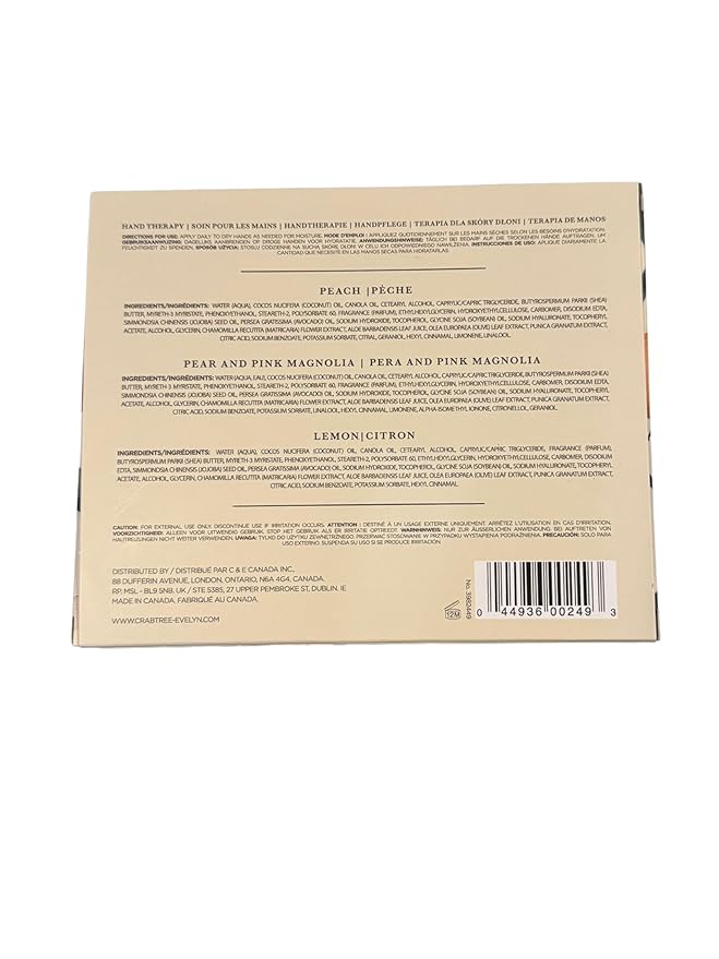 Crabtree & Evelyn Luxury Hand Therapy Collection (Peach, Pear & Pink Magnolia, Lemon)