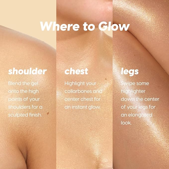 STARBEAM Illuminating Body Gel for Face & Body - Pink Glitter Gel with Argan Oil - Festival Body Glitter & Hydrating Shine - Perfect for Rave Outfits for Women, and Festival Looks (Cosmic Shine)