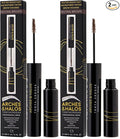 Arches & Halos Microfiber Tinted Brow Mousse - Shape and Define - For Full, Fluffy, Natural Looking Brows - Vegan and Cruelty Free Makeup - Neutral Brown, 0.106 oz (Pack of 2)