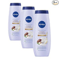 Nivea Pampering Cocoa and Shea Butter Body Wash with Nourishing Serum, Moisturizing Body Wash for Women, Enriched with Provitamin B5 and Vitamin E, 20 Fl Oz Bottle (Pack of 3)