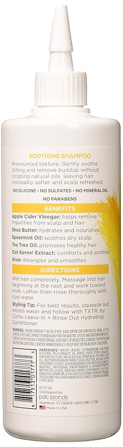 Cantu Txtr By Apple Cider Vinegar + Tea Tree Soothing Shampoo - 16 Fl Oz, 16 Oz
