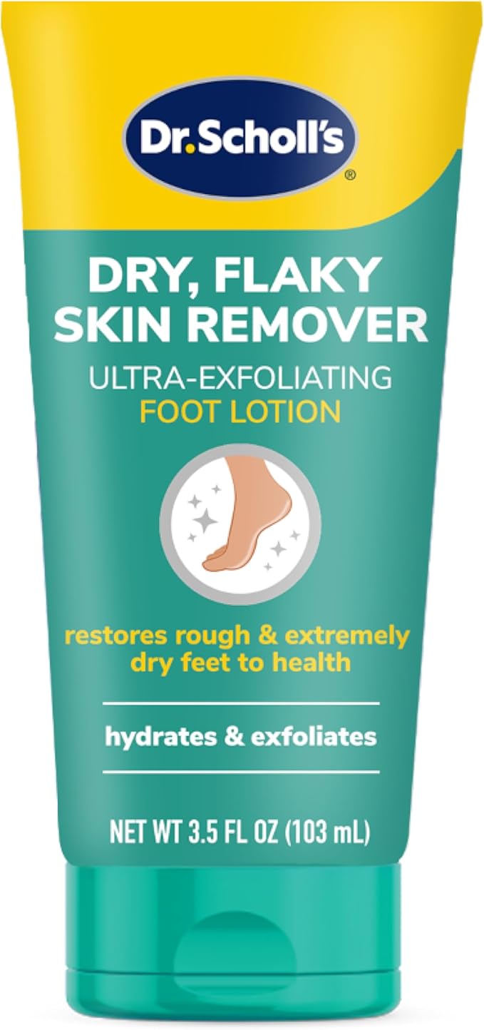 Dr. Scholl's Rough, Dry Skin Ultra Exfoliating Foot Mask 3 Pack and Dry, Flaky Skin Remover Ultra Exfoliating Foot Lotion Bundle