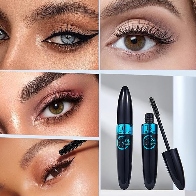 Mascara Volumizing & Lengthening for Clump-Free Dramatic Lashes Smudge-Proof & Waterproof Formula for All-Day Curl