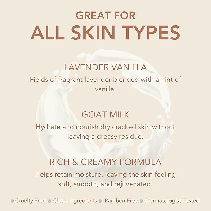 Dionis Goat Milk Hand & Body Cream Lavender Vanilla 3.3oz (Pack of 1)