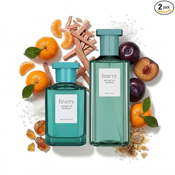Fine'ry Before The Rainbow Eau De Parfum & Body Mist Gift Set | Earthy & Fresh Notes of Bergamot, Tree Moss | Fine Mist Spray & Perfume For Women | Fragrance Layering Duo (2oz + 5oz)