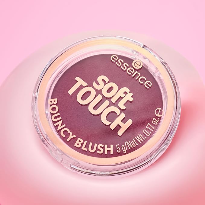 essence | Soft Touch Bouncy Blush | Lightweight, Buildable Cream to Powder Blush | Long-Lasting Natural Flush | Vegan & Cruelty-Free Makeup (40 Roses in Berry)