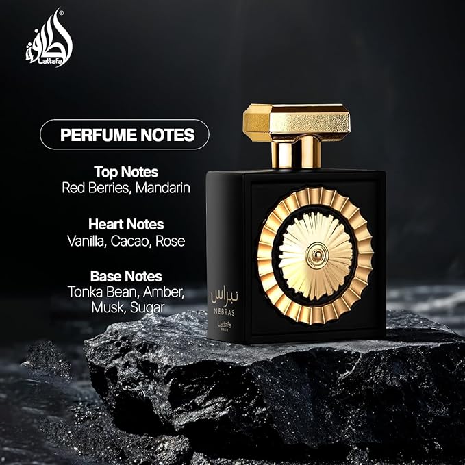 Lattafa Perfumes Nebras for Unisex Eau de Parfum Spray, 3.4 Ounce
