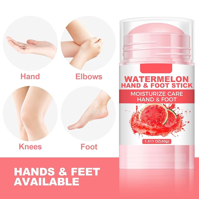 60% Urea Cream Foot Hand Cream Stick for Cracked Hands Elbows Feet Knees, Repairing Restore Balm for Dry & Dead Skin, Hydrates & Nourish Foot Care for Women & Men (Watermelon, 1.41 oz)