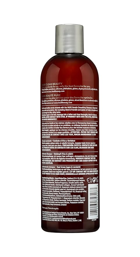 HASK Keratin Protein Smoothing Shampoo - 12 Fl Oz