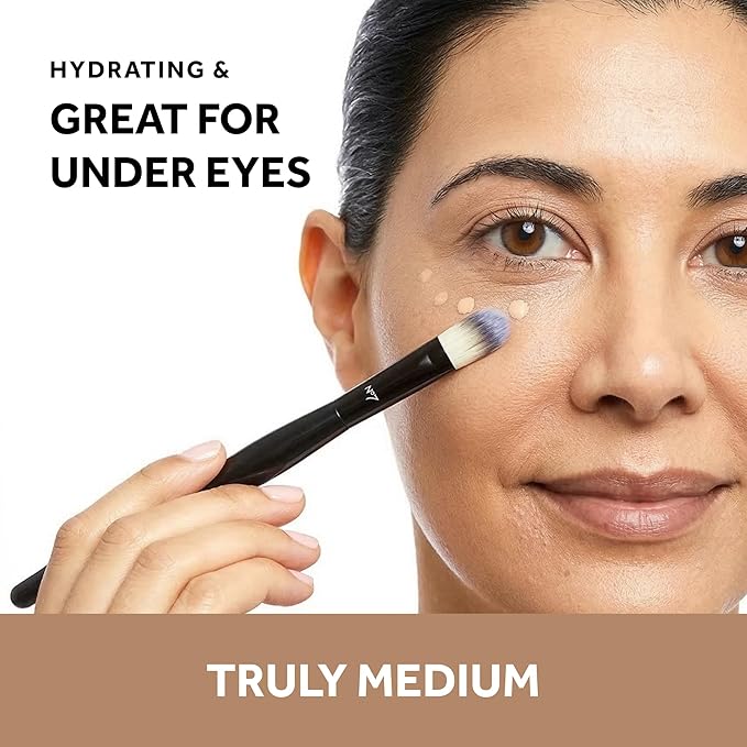 No7 Lift & Luminate Triple Action Serum Concealer - Truly Medium - Anti Aging Liquid Concealer Makeup for Blemishes & Dark Circles - Medium to Full Coverage Concealer for Face (8ml)