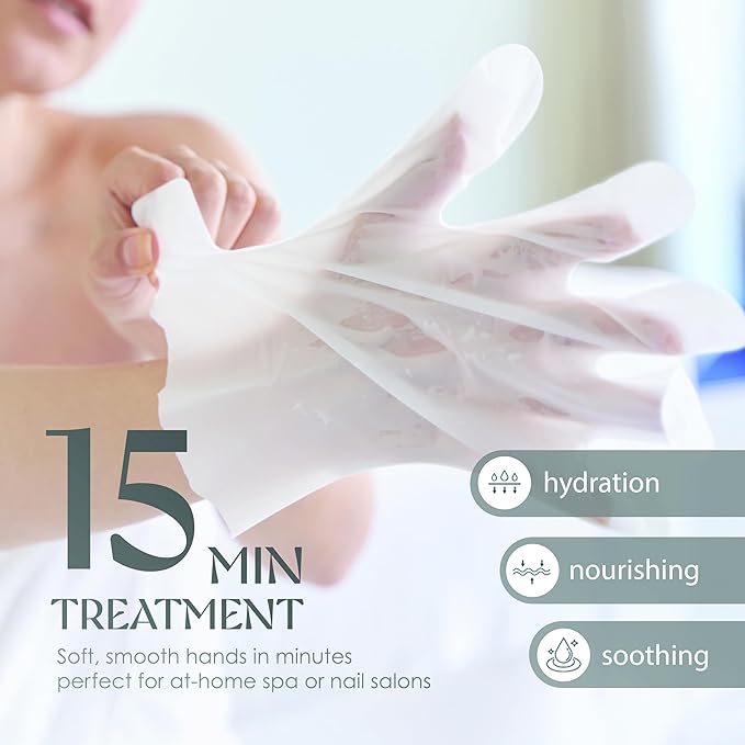 Innerest 24 PK Original Derma Beauty Hand Mask Bulk Moisturizing Korean Hand Gloves for Dry Hands Nail Care Essential, Deep Hydration Self Care Gift for Women (Shea Butter + Cica)