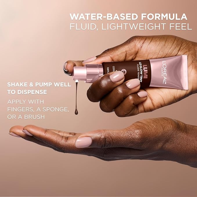 L'Oreal Paris Lumi Le Glow Skin Tint, Lightweight Water-Based Tinted Serum with Foundation-Like Coverage, Glow Illuminator, Neutral 420, 0.85 Fl Oz (Pack of 2)