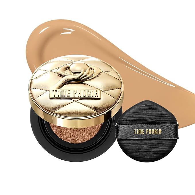 Timeless Utopia Glow Cushion Foundation 04 Beige - Radiant Glow Finish, Medium to High Coverage, Hydrating Peptide Complex, Lightweight Air Cushion, Long-Lasting Smooth Blurring Base Makeup